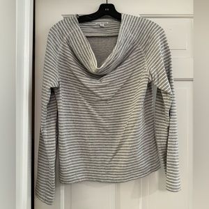 James Perse striped cowl neck sweater